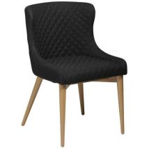 EBUY24 Esszimmerstuhl Vetro Schwarz – Sitzhöhe 47 cm – Sitztiefe 44 cm – Maximales Gewicht 120 kg – Pilling 4-5 – Farbechtheit 4-5 – Martindale 30.000
