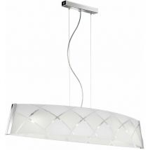 Lampada da soffitto a pendolo in vetro fantasia lampada di design cromo Paul Neuhaus Vivinia
