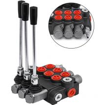 Mophorn 3 Spool Hydraulic Control Valve, 11 GPM Double Acting Hydraulic Directional Valve, High-Pressure Hydraulic Valve for Tractors, Loaders, and