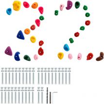 32 Prese per Arrampicata su Roccia di Diverse Dimensioni, Rocce da Arrampicata di Multicolori per Bambini Adulti, Hardware di Montaggio, per Set da