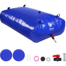 540L/142.7 Gallon Water Storage Bladder, rv Water Tank, 1000D Blue pvc Collapsible Water Storage Containers, Large Capacity Soft Water Bag, Portable