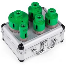 Scie Cloche Diamantee, avec des diametres de 25/40/45/50/68 mm, Qualite Premiere Foret Diamant Cylindrique, Boitier portable leger, pour les