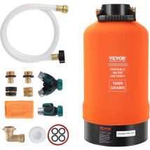 Adoucisseur deEau Portable 16000 Grains Systeme de Filtration deEau avec Raccords 19 mm et Long Tuyau 106,7 cm sans Electricite pour Adoucissement