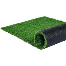 Artifical Grass, 6 x 10 ft Rug Green Turf, 1.38'Fake Door Mat Outdoor Patio Lawn Decoration, Easy to Clean with Drainage Holes, Perfect For