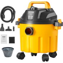 Aspirateur eau et poussiere 10 l, aspirateur deatelier sec humide portable leger, 2,5 cv max, aspiration et soufflerie efficaces avec buse,