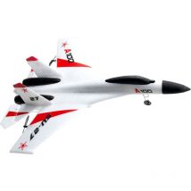 Vevor - Avion rc, avion telecommande 2,4 GHz 4 canaux avec gyroscope a 6 axes, jouet deavion de combat pret a voler avec deux batteries, planeur rc