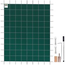 Bache Piscine Creusee 5,47x11,47 m pp Couverture Protection Piscine Rectangulaire contre Debris Neige Protege Piscine Maille Serree Boulon Terre