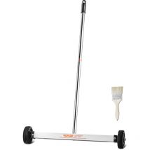 Vevor - Balai magnetique avec roulettes, taille compacte de 17 po, capacite de charge de 10 lb, manche telescopique pour le reglage de la hauteur,