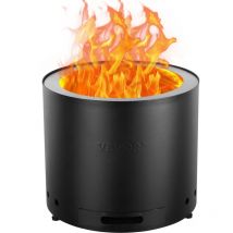 VEVOR Braciere senza fumo, H: 15,4" x diametro: 19,3", braciere a legna con posacenere rimovibile, interno in acciaio inossidabile SUS430, portatile