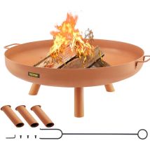 Vevor - Brasero Exterieur de Jardin Diametre du Bol de 77 cm Bol de Feu Exterieur Acier au Carbone Durable Brasero Barbecue Baton de Bois de