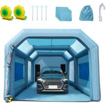 Cabine de peinture gonflable pour voitures 28x16x11ft Systeme de filtration 2 ventilateurs - Mophorn