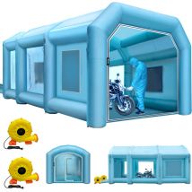 Mophorn - vevor Cabine de Peinture Gonflable 9x6x4 m, Tente Pulverisation Gonflable pour Voiture, avec Systeme de Filtration avec Souffleur, en