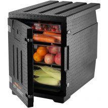 Caja Termo Aislada de Alimentos con Caja Aislada 90L, Portacontenedores de Alimentos lldpe con Hebillas Dobles, Calentador de Alimentos de Carga