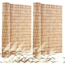 Vevor - Cloture deintimite en roseau, 4 x 16,4 pi, paquet double, ecran deexterieur en roseau pour patio et arriere-cour, separateur de jardin,