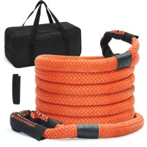 Corde de remorquage de recuperation cinetique, 25,4 mm x 6,1 m, sangle dearrachage robuste tout-terrain, 17237 kg, energie resistante a 30 %