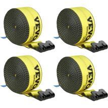 Mophorn - Correa para cabrestante de 4' x 30 pies, 4 Piezas, carga de 2,7 t, resistencia a la rotura 8,2 t, correas para camión con gancho plano,