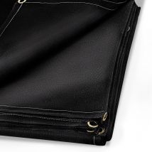 Couverture en fibre de verre de soudure 8 x 10 pi Ignifugation soudure Bouclier de securite pour gas station noire proteger contre les etincelles