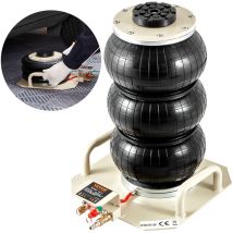 Vevor - Cric Pneumatique 3 t 140-450 mm Cric de Levage Pneumatique 0,8-1,0 MPa Cric Gonflable 3 Coussins d'Air Portable Levage Rapide en 5 Secondes