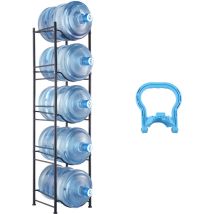 De bouteille deeau skyshalo, 5 niveaux, rangee unique, peut contenir des bidons de 5 gallons, support en metal durable pour cuisine, bureau, espace