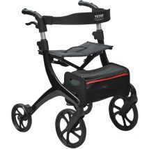Mophorn - vevor Deambulateur pliable pour personnes agees et adultes, en aluminium leger, deambulateur avec siege et poignee reglable, rollator