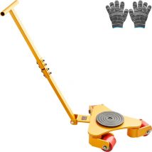 Mophorn - vevor Demenageur de Machines 3 t Chariot de Transport Charge Lourde Poignee Transporteur Equipements Industriels Acier au Carbone 3 Roues