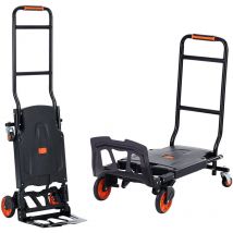 Mophorn - vevor Diable Pliant en Aluminium 2-en-1 Diable Chariot de Demenagement de Manutention Charge 136 kg Diable Convertible en Chariot a