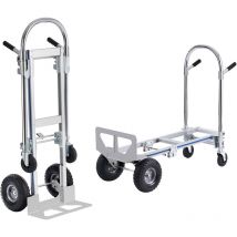 Mophorn - vevor Diable Pliant en Aluminium 2-en-1 Diable Chariot de Demenagement de Manutention Charge 363 kg Diable Convertible en Chariot a