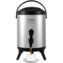Vevor Distributeur de Boissons Isotherme 6 l Distributeur d'Eau Chaude et Froide Non Electrique Inox Alimentaire Conservation 4-6 h Conteneur