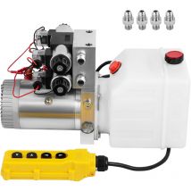 Vevor - Mophorn Pompa idraulica, unità di potenza a doppia azione, 12 v cc, gruppo di potenza idraulico a doppio solenoide, serbatoio da 4,5 l, per