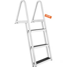 Mophorn - vevor Echelle de quai, 3marches amovibles, echelle de bateau ponton alliage dealuminium, charge 158,7kg​, avec marche antiderapante, facile