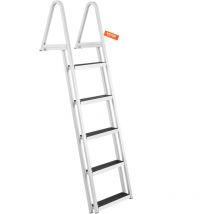 Mophorn - vevor Echelle de quai, 5marches amovibles, echelle de bateau ponton alliage dealuminium, charge 158,7kg​, avec marche antiderapante, facile