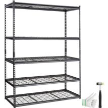 Mophorn - vevor Estante de almacenamiento, 5 niveles ajustables, capacidad de 2000 libras, estantes de garaje resistentes, 60 x 24 x 78 pulgadas para