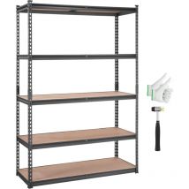 VEVOR Etagere de Rangement 5 Niveaux Reglables Etagere de Garage Metallique Charge Lourde 907,2 kg 121,9x45x182,9 cm Meuble Rayonnages de Stockage