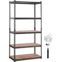 Mophorn - vevor Etagere de Rangement 5 Niveaux Reglables Etagere de Garage Metallique Charge Lourde 907,2 kg 90x45x182,88 cm Meuble Rayonnages de