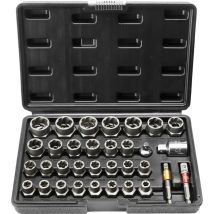 Mophorn - vevor Extracteur de Boulons et Ecrous 29PCs Extracteurs de Goujons 6 mm a 10 mm et 10,5 mm a 19 mm Outils de Retrait de Goujons Casses en