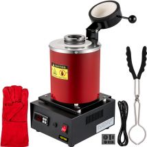 Vevor - Four de Fusion Automatique Electrique 3 kg, 1750 w Four de Fusion deOr 1150°C, Four de Fusion Professionnel Controle Numerique avec Creuset en