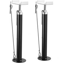Gato Estabilizador 2PCS Pata de Cabra para Caravanas 2,27x2T Soporte de Aparcamiento para Autocaravana en Acero Robusto Altura Regulable 500-1230 mm