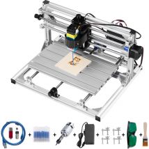 VEVOR Kit de Machine de Gravure Laser CNC 3018 Routeur 3 Axes 300x180x45 mm DIY Kit de Gravure avec ​Module Laser 500 mW, Gravure au Laser Tableau de