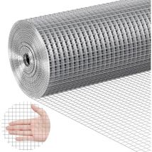 Mophorn - vevor Grillage metallique soude 1220 mm x 30,48 m rouleau treillis metallique galvanise a chaud maillage 12,7 x 12,7 mm cloture en fil de