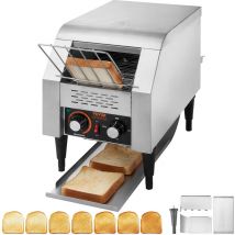 Mophorn - vevor Grille-Pain a Convoyeur Commercial 150 Tranche par Heure Toaster Grille Pain Inox 1300 w 7 Reglages de Vitesses avec Ramasse-Miettes