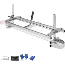 Gruminette Scierie Mobile Portable 355-914 mm Barre de Guidage en Acier Galvanise avec Epaisseur de Coupe 5,08-300 mm Coupe Transversale Moulin a