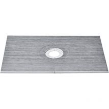 Kit cordolo doccia, kit piatto doccia 60'x38' con scarico centrale da 6,3', kit di installazione doccia leggero in eps con 2 panni impermeabili,