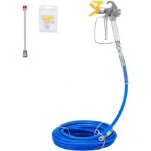 Kit de Manguera Flexible para Pintura Airless Manguera de Fibra de Alta Presión 15,24 m 248 Bar con Varilla de Extensión de 20,3 cm Boquilla y