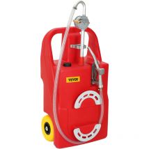 Mophorn - vevor Kraftstofftrolley, 100L, tragbarer Gaskraftstofftankbehälter mit Rädern, manueller Transferpumpe, Benzin-Diesel-Kraftstoffbehälter
