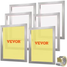 Mophorn - vevor Lot de 6 Cadres de Serigraphie Kit de Serigraphie Cadre en Aluminium 50,8x61x2,5 cm avec Maille 110 en Polyester Reutilisable