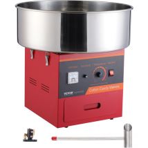 Mophorn - vevor Machine a barbe a papa electrique, 1000 w, appareil a bonbons commercial avec bol en acier inox, cuillere a sucre et tiroir, parfaite