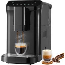 Machine a Expresso Automatique, Cafetiere Expresso Professionnelle 15 bars avec Broyeur Integre, 15 Reglages de Mouture, avec Reservoir deEau de 1,5
