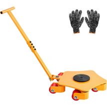 VEVOR Machine Skate, 8800 lbs Machinery Moving Skate, Machinery Mover Skate with 360° Rotation Cap and PU Swivel Rollers, Heavy Duty Industrial