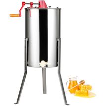 Manual Honey Extractor, 3 Frames Honey Spinner Extractor, Stainless Steel Beekeeping Extraction, Honeycomb Drum Spinner with Lid, Apiary Centrifuge