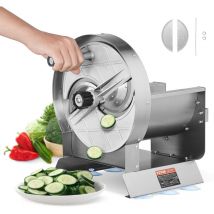 VEVOR Manual Vegetable Fruit Slicer, 0-0.5"/0-12mm Thickness Adjustable Commercial Slicer Machine, Stainless Steel Food Cutter Slicing Machine with 2